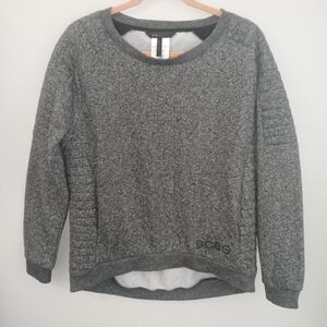 BCBGMaxAzria Grey And Black  Crew Neck Baggy Sweatshirt Size M